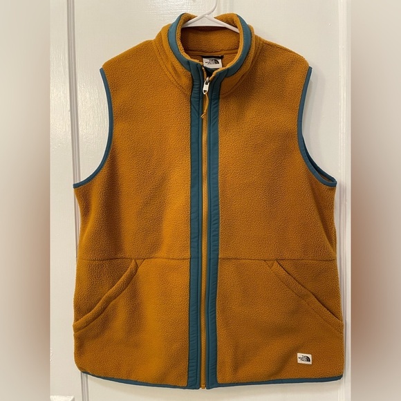 The North Face Carbondale Fleece Vest Timber Tan/Mallard Blue
